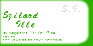 szilard ille business card